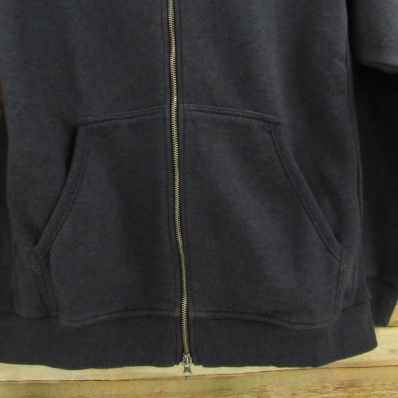 Adidas Heather Blue Front Zip Hoodie Men's L - Picture 8 of 16